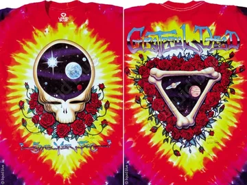 Состав футболки: высококлассный хлопок, окраска по технологиям, изображение, не теряющее яркость в течении трёх лет, капля вдохновения от Jerry Garcia.Футболки Grateful Dead уникальны.Винрарнейшая группа 20-го столетия, одна из легенд Вудстока стала идейным вдохновителем первых хакеров, дэдхэдов. Сейчас эти люди- владельцы хай-тек корпораций, основоположники новых направлений в музыке, культуре, бизнесе, которых объединяет одно: они самые передовые. Под музыку Grateful Dead был создан первый Apple, футболки GD носили те, кто открыл первый форум в интернете. Одев футболку вы говорите миру: даже если я стою на месте, я буду впереди других, я выделяюсь из массы, я - дедхэд.Дополнительная информация о футболке: коттон 210 г/м. Вываренный коттон. Второй такой футболки нет, прокрашивается футболка вручную.